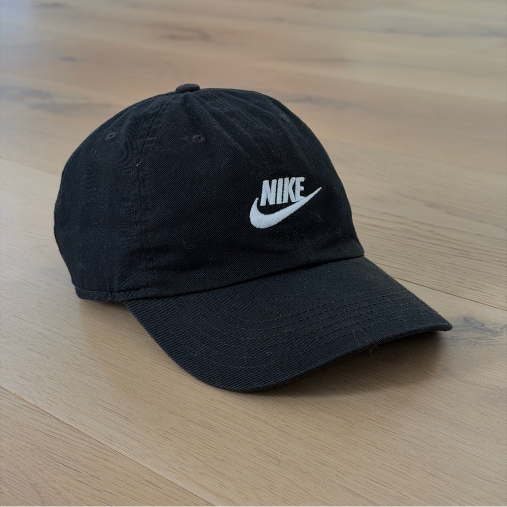 Nike Embroidered Logo Black and White Cap Adjustable Hat